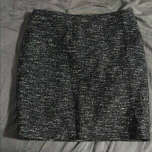 Chic Black Tweed Pencil Skirt wool blend